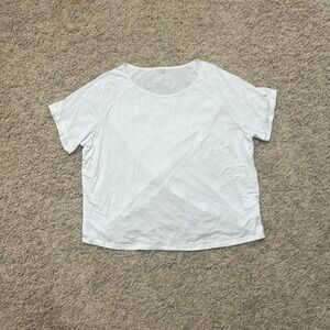 Amazon Essentials white tee with crossy back